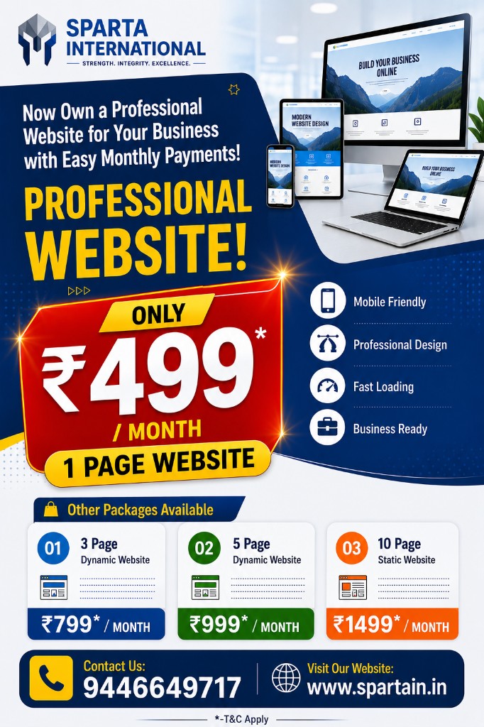Sparta International website offer — English